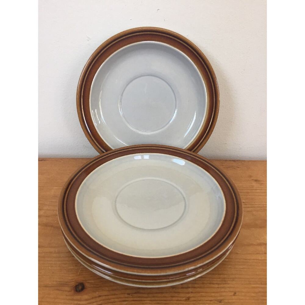 Set 4 Vtg Johnson Bros England Table Plus Amsterdam Plain Porcelain Saucers 6.25